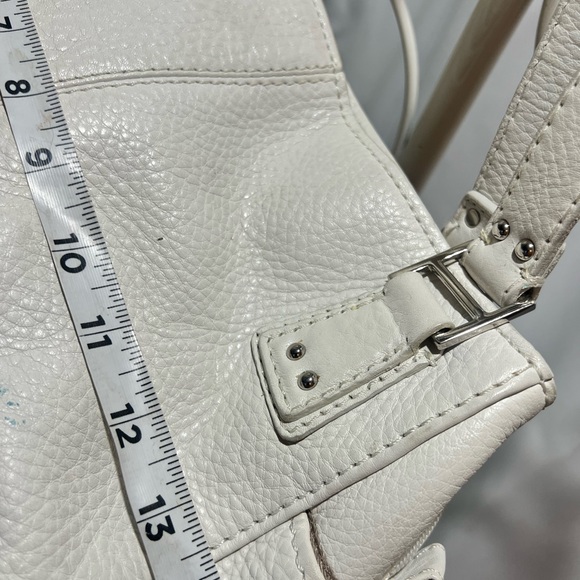 Fossil Cream Pebbled Leather Shoulder Bag | Double Strap | Neutral - Picture 14 of 14